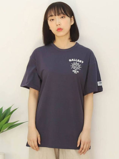 Symbol Logo Printing Overfit Short Sleeve T-Shirt Navy - CODE I'M - BALAAN 2