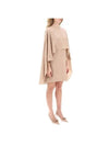 Toile Iconographe Crewneck Silk Mini Dress Beige - VALENTINO - BALAAN 3