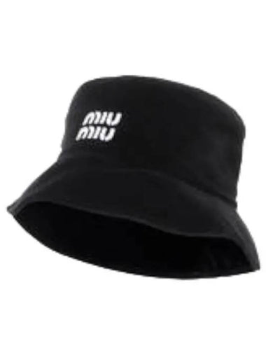 logo embroidered bucket hat - MIU MIU - BALAAN 1