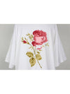 Rose embroidered logo short sleeve t shirt XL 105 110 - DIOR - BALAAN 5