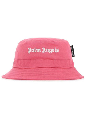 Classic Logo Bucket Hat Pink - PALM ANGELS - BALAAN 1