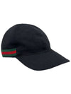 Original GG Web Supreme Canvas Baseball Ball Cap Black - GUCCI - BALAAN 2