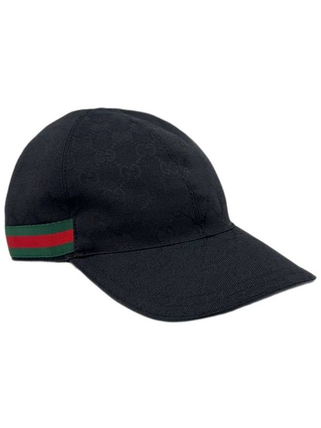 Original GG Web Supreme Canvas Baseball Ball Cap Black - GUCCI - BALAAN 2