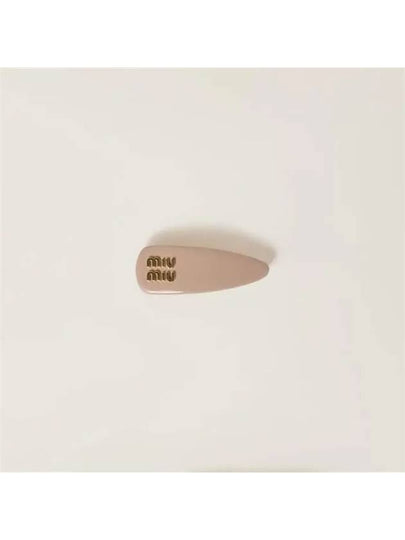 Patent Leather Hair Clip Pink - MIU MIU - BALAAN 2