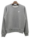 Logo Patch Regular Fit Crew Neck Sweatshirt Light Grey - ACNE STUDIOS - BALAAN 3