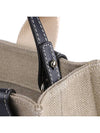 Woody Small Canvas Tote Bag Navy Beige - CHLOE - BALAAN 9