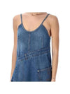 Women's Twisted Strappy Denim Short Dress Blue - JW ANDERSON - BALAAN 5