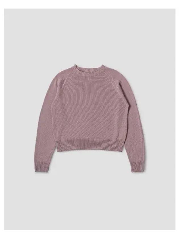 IDomestic ShippingI 24 SHORT CLASSIC CREW NECK LAVENDER WOKN0448S24HBA LVN Knit kr 204866 - MARGARET HOWELL - BALAAN 1