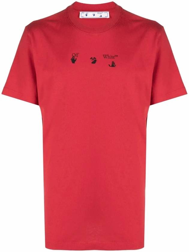 Marker Arrow Short Sleeve T-Shirt Red - OFF WHITE - BALAAN 1