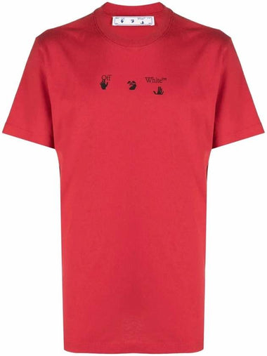 Marker Arrow Short Sleeve T-Shirt Red - OFF WHITE - BALAAN 1