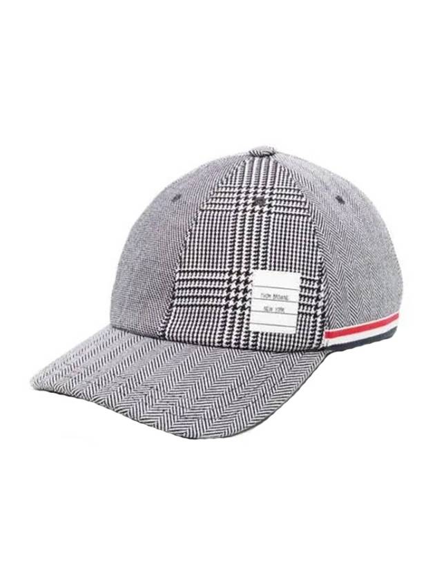 Prince Of Wales Wool Ball Cap Black White - THOM BROWNE - BALAAN 1