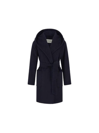 Rialto Collar Robe Single Coat Ultramarine - MAX MARA - BALAAN 1