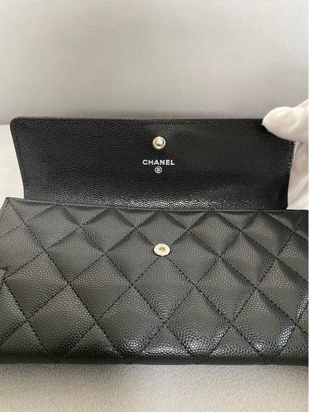 Boy long wallet snap caviar black vintage silver cabinet A80286 - CHANEL - BALAAN 8