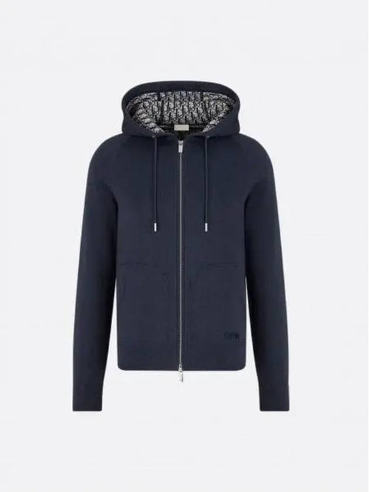 oblique hooded zip-up navy - DIOR - BALAAN 2