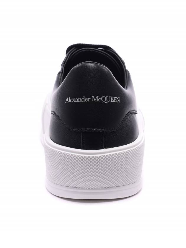 Deck Plimsol Leather Low Top Sneakers Black - ALEXANDER MCQUEEN - BALAAN 5