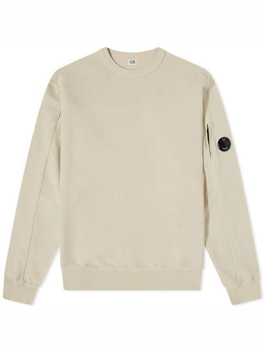 Men's Light Fleece Lens Wappen Sweatshirt Ivory - CP COMPANY - BALAAN 1