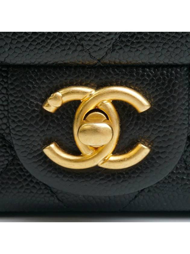 Calfskin Mini Flap Shoulder Bag Black - CHANEL - BALAAN 8