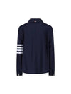 Stripe Detail Button Wool Jacket Navy - THOM BROWNE - BALAAN 3