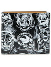 skull pattern bifold wallet black - ALEXANDER MCQUEEN - BALAAN.