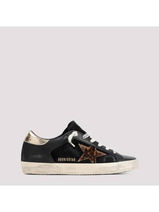 Superstar Leopard Star Low Top Sneakers Gold Black - GOLDEN GOOSE - BALAAN 1