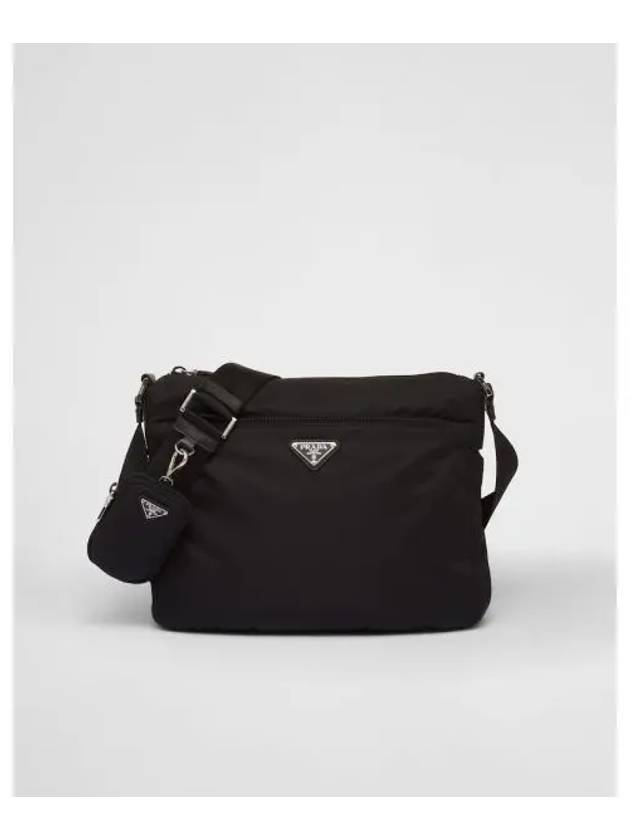 Triangle Logo Re-Nylon Pocket Cross Bag Black - PRADA - BALAAN 2