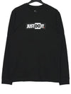 JDI Logo Round Neck Cotton Long Sleeve T-Shirt Black - NIKE - BALAAN 2