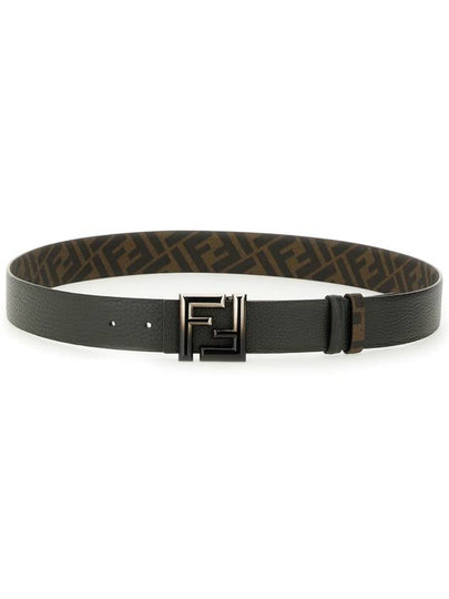 Reversible Leather Belt Black Brown - FENDI - BALAAN 2