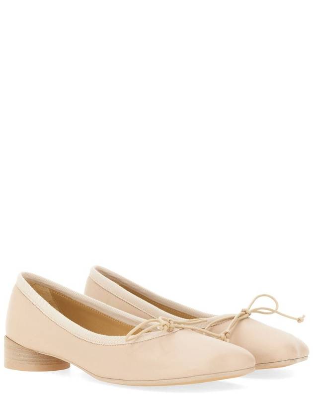 Leather Ballerina Flats Beige - MAISON MARGIELA - BALAAN 4