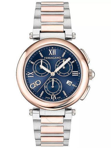 Ferragamo Legacy Chronograph Quartz Blue Dial Ladies Watch SFU200523 - SALVATORE FERRAGAMO - BALAAN 1