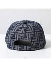 FF Jacquard Denim Ball Cap Dark Blue - FENDI - BALAAN 4