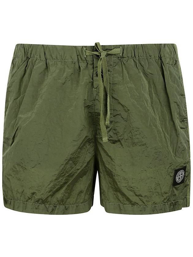 Waffen Patch Nylon Metal Swim Shorts Green - STONE ISLAND - BALAAN.