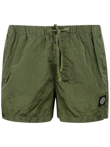 Wappen Patch Nylon Metal Swim Shorts Green - STONE ISLAND - BALAAN 1