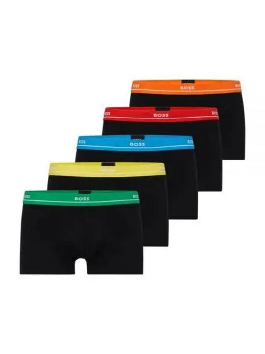 Logo Band Stretch Cotton Brief 5 Pack Black - HUGO BOSS - BALAAN 1