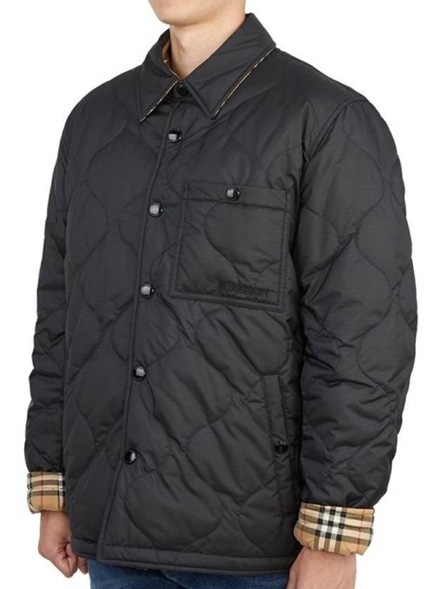 Reversible Vintage Check Thermoregulated Overshirt Jacket Black - BURBERRY - BALAAN 2