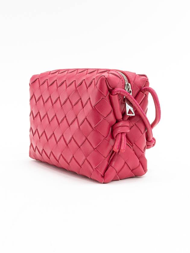 Intrecciato Loop Small Leather Cross Bag Pink - BOTTEGA VENETA - BALAAN 4