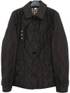 Diamond Quilted Thermoregulated Jacket Black - BURBERRY - BALAAN 4