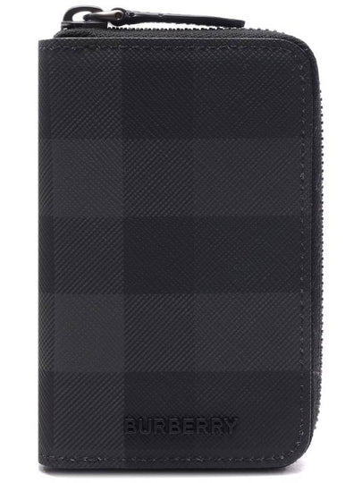 Check Zip Card Case Grey - BURBERRY - BALAAN 2