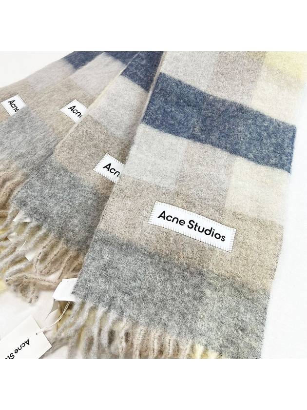 Valley Check Alpaca Muffler Vanilla CA0084 - ACNE STUDIOS - BALAAN 5