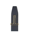 T Logo Buckle Calf Leather Belt Black - TOM FORD - BALAAN 2