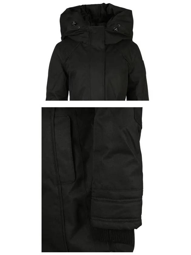 Women's Astrid Logo Down Long Padded Parka Black - NOBIS - BALAAN 5