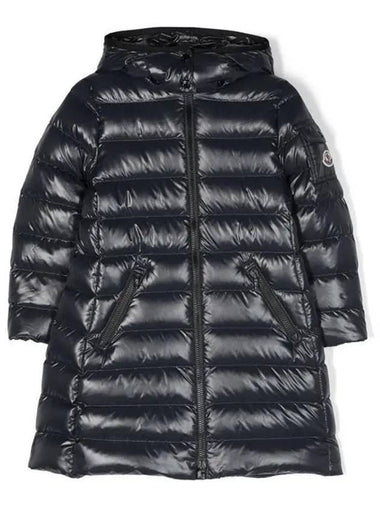 Moncler Junior 12 MOKA Hooded Down Coat Navy - MONCLER - BALAAN 1