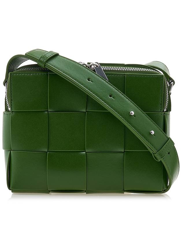 Cassette Intrecciato Leather Cross Bag Avocado - BOTTEGA VENETA - BALAAN 2