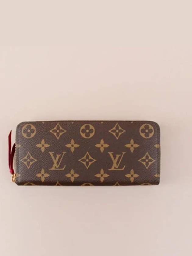 Monogram Clemence Long Wallet Brown Fuchsia - LOUIS VUITTON - BALAAN 3