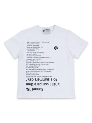 Sonnet 18 Short Sleeve T Shirt Standard Fit White - HERETIC - BALAAN 1