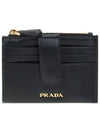 Vitello leather card wallet black - PRADA - BALAAN 2