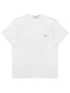 Tricolor Fox Patch Classic Pocket Short Sleeve T-Shirt White - MAISON KITSUNE - BALAAN 3