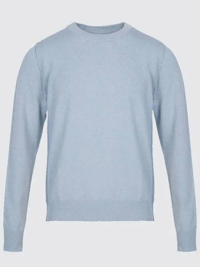 Crew Neck Cashmere Knit Top Pale Blue - MAISON MARGIELA - BALAAN 2