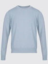 Crew Neck Cashmere Knit Top Pale Blue - MAISON MARGIELA - BALAAN 4