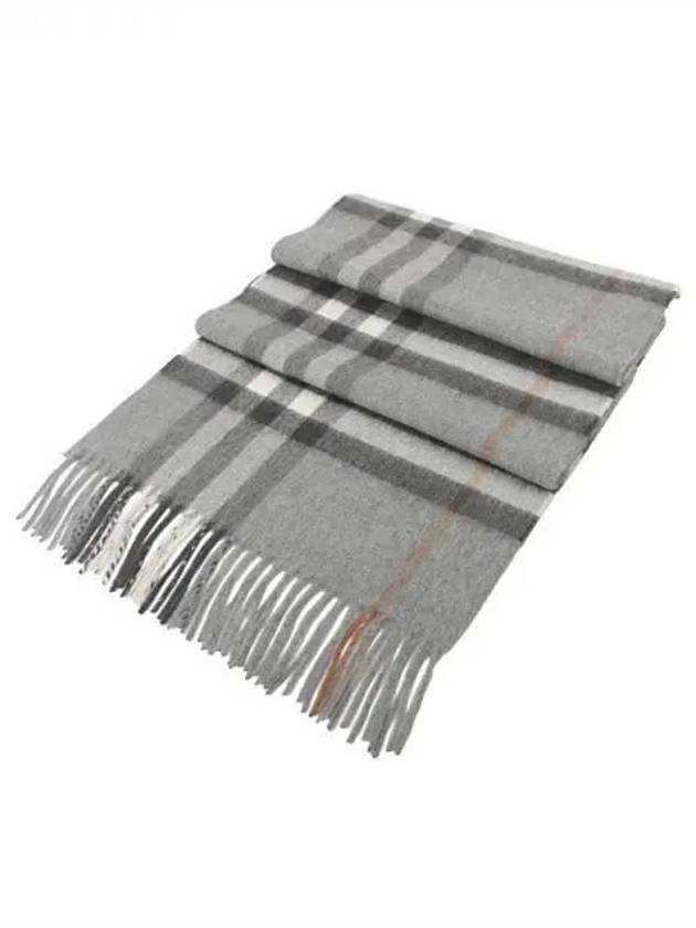 Giant Check Cashmere Scarf Grey - BURBERRY - BALAAN 2