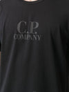 Logo Print Short Sleeve T-Shirt Black - CP COMPANY - BALAAN 7